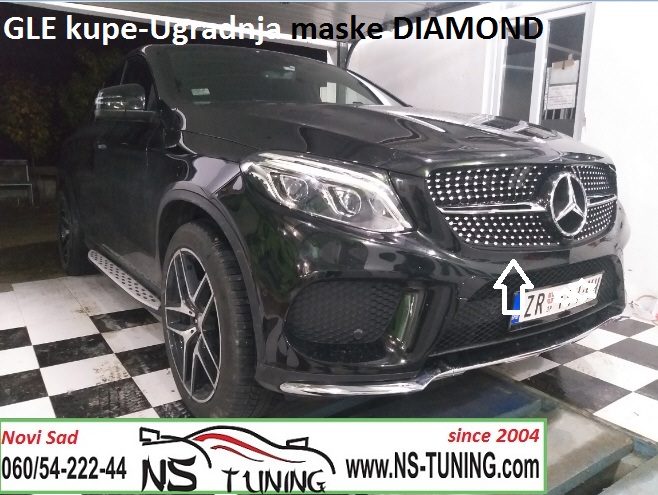 gle kupe 2015 2016 2017 2018 2019 godiste mercedes prednja maska gril diamond ugradnja novi sad tuning